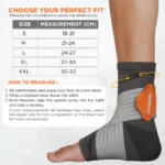 Ankler (Moderate Support)| 2 in 1 Anklet + Binder | Provides support & stability to the Ankle (Grey) - Image 3