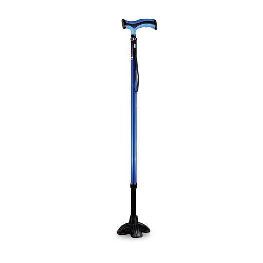 2908-AvantiWalkingStickBlue-01_540x Avanti Plus - T Shape Aluminum Stick | Lightweight Walking Stick | Adjustable Height |Wide Base for Balance (Blue) - Image 1