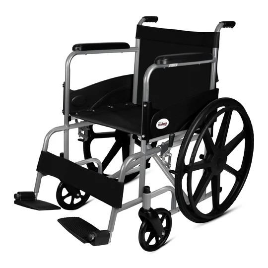 9983-WheelChair-01_b500f468-c0e7-4e28-97e3-d6e5af7ad870_540x Rodeo Lite Wheelchair for Elderly, Patients & Adults | Foldable Lightweight Wheel Chair with Safety Belt, Flip-Up Footrest & Mag Wheels | 100kg Capacity | Epoxy Coated, Self-Propelled Mobility Aid - Image 1