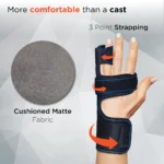 Boxer's Support Brace | Detachable Splints | For Finger Fracture, Trigger finger | Left / Right hand (Black) - Image 6