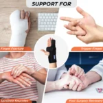 Boxer's Support Brace | Detachable Splints | For Finger Fracture, Trigger finger | Left / Right hand (Black) - Image 5