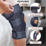 Functional Knee Support | Provides moderate support & stability to the Knee | Color - Black (Single Piece) - Image 7