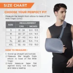 Arm Pouch Sling (Moderate Support)| Provides Support to the Shoulder & Arm (Grey) - Image 6