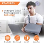 Arm Pouch Sling (Moderate Support)| Provides Support to the Shoulder & Arm (Grey) - Image 3