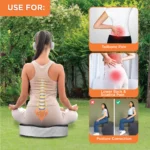 Orthopaedic Coccyx Cushion Seat | For Lower Back & Tailbone Pain Reliever | Useful on a Car Seat / Office Chair (Grey) - Image 6