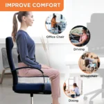 Orthopaedic Coccyx Cushion Seat | For Lower Back & Tailbone Pain Reliever | Useful on a Car Seat / Office Chair (Grey) - Image 4