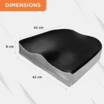 Orthopaedic Coccyx Cushion Seat | For Lower Back & Tailbone Pain Reliever | Useful on a Car Seat / Office Chair (Grey) - Image 3