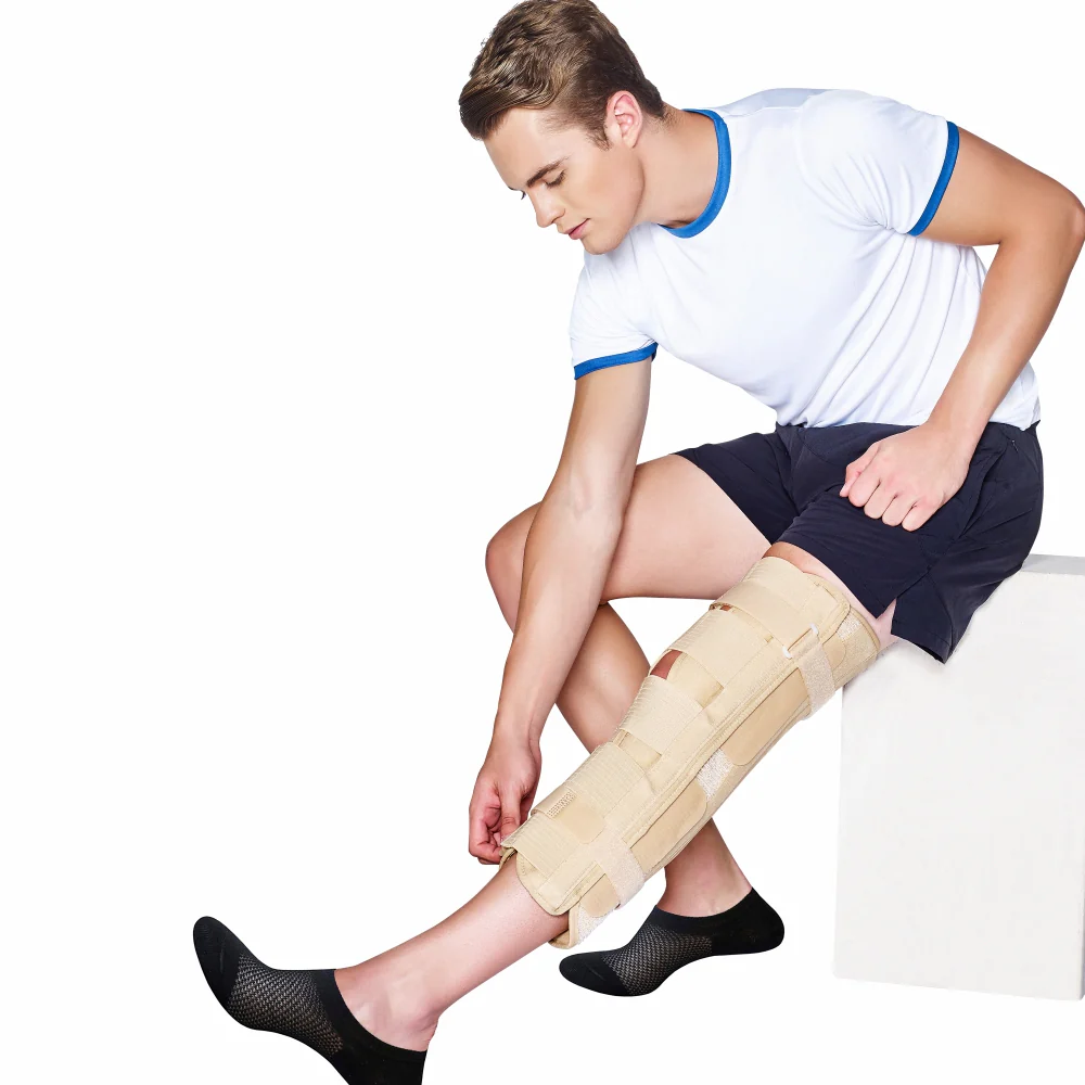 2_c440ba75-d58a-49cd-9690-c95fc8d74e55_1800x1800 Knee Immobilizer | Locks the Motion & Stabilizes the Knee Joint (Beige) - Image 1