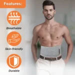 Lumbo Sacral Belt | Supports the Lumbar Spine | Corrects Posture & Relieves Back Pain (Grey) - Image 2