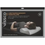 Contoured Memory Foam Pillow| Provides Muscle Relaxation & Relives Neck Muscle Strain (Grey) - Image 2