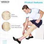Knee Immobilizer | Locks the Motion & Stabilizes the Knee Joint (Beige) - Image 3