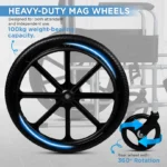 Rodeo Max Wheelchair with Mag Wheels | Provides Comfortable & Stable Mobility Support - Image 2