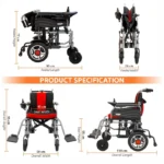 ZIP LITE POWER WHEELCHAIR (Electric Mobility Support) | Provides Easy & Comfortable Powered Mobility by  Vissco - Image 5